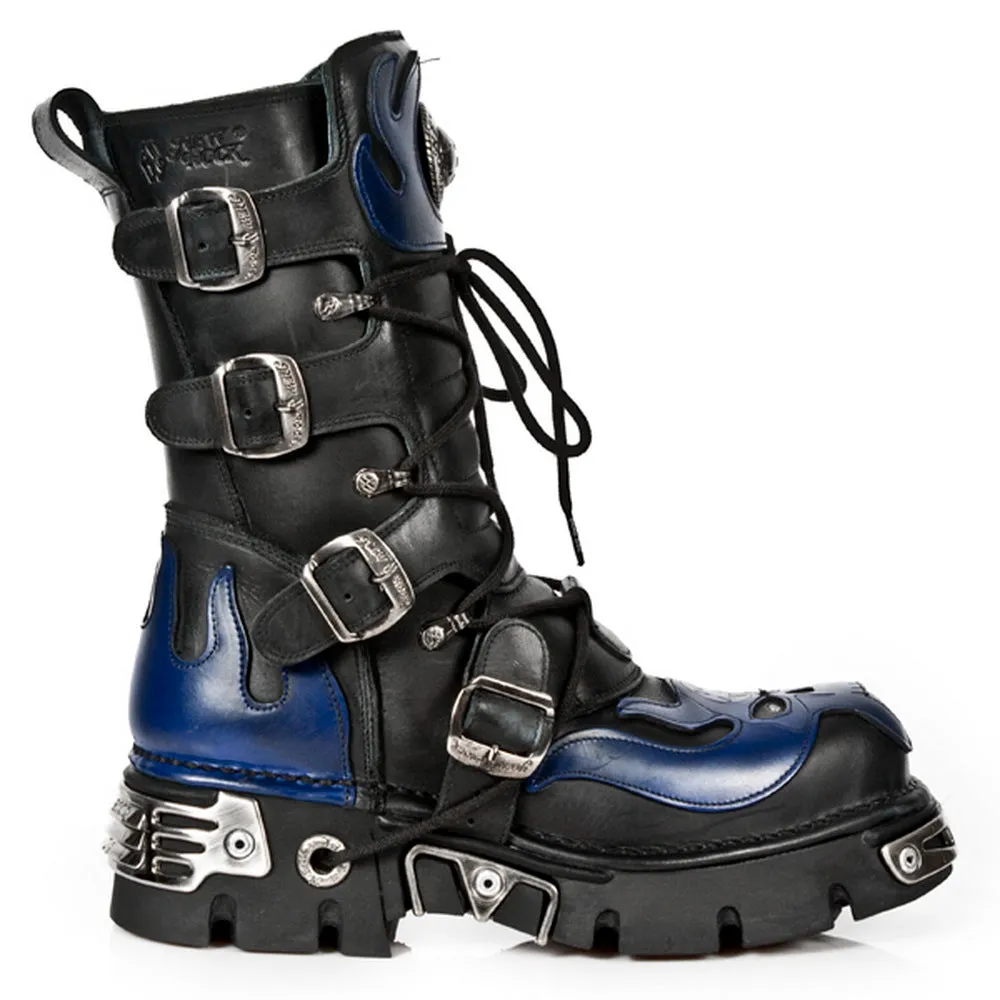 107-C5 Skull Lace Up Boots