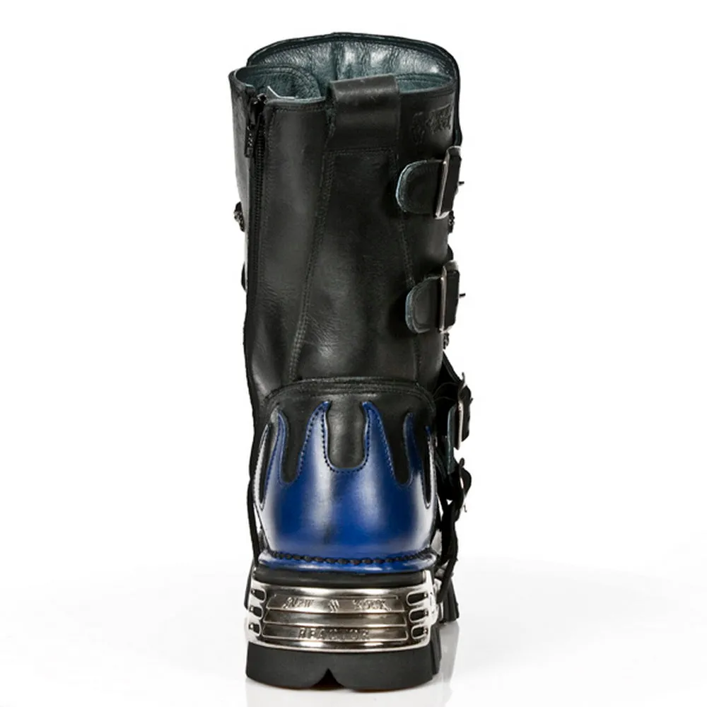 107-C5 Skull Lace Up Boots