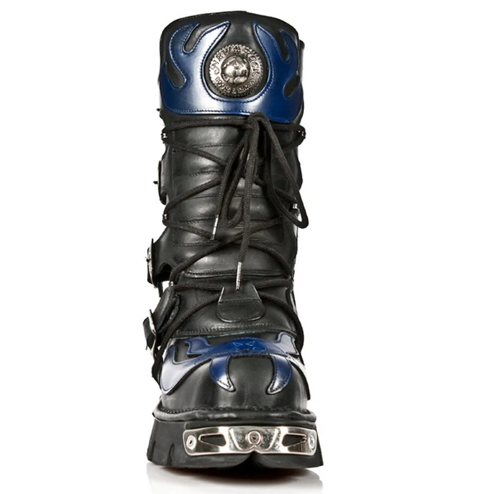 107-C5 Skull Lace Up Boots