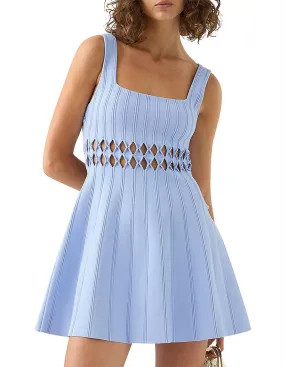 Aje Ney Diamond Cut Out Mini Dress Sky Blue Size XS / AU 6