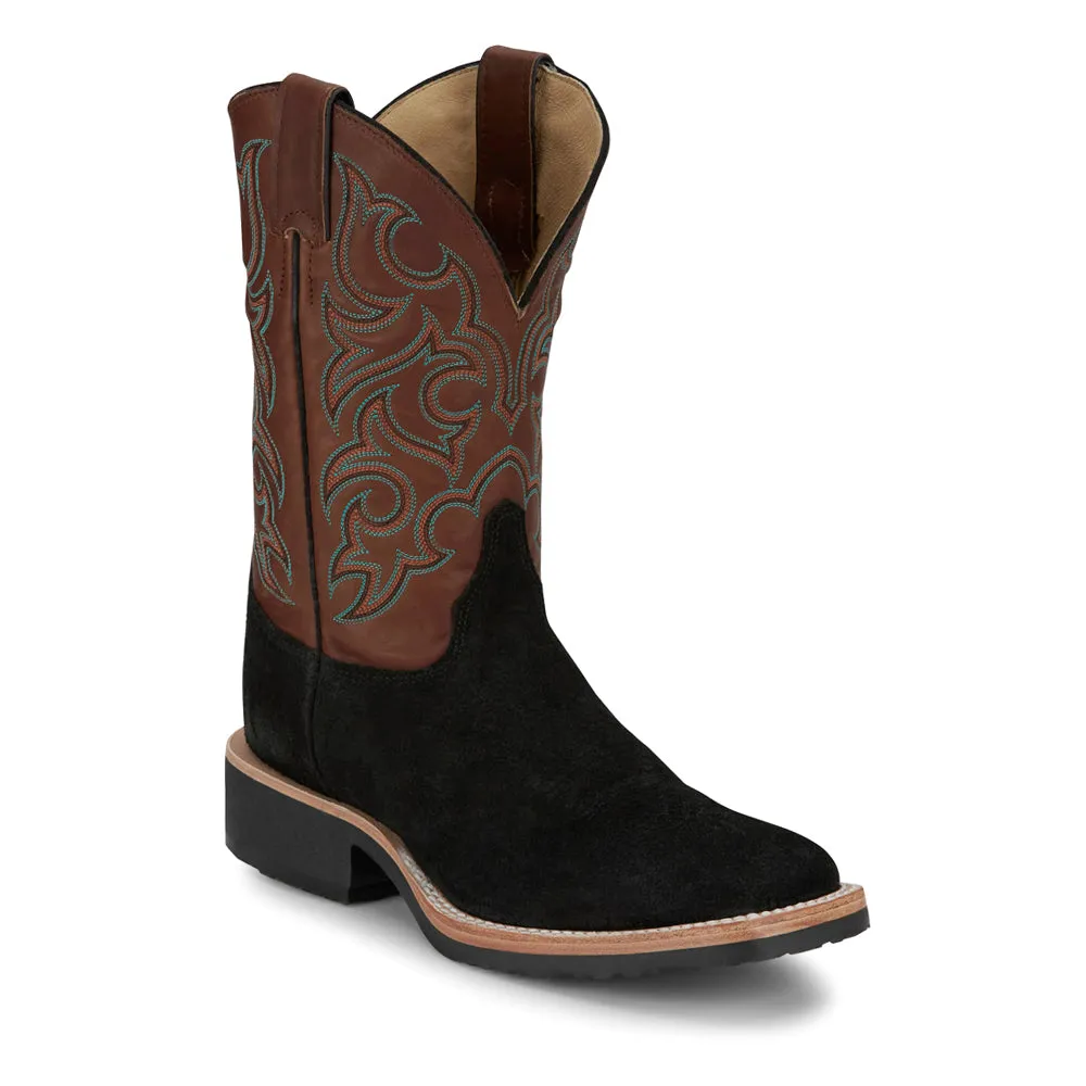 Alamo 11 Inch Roughout Square Toe Cowboy Boots