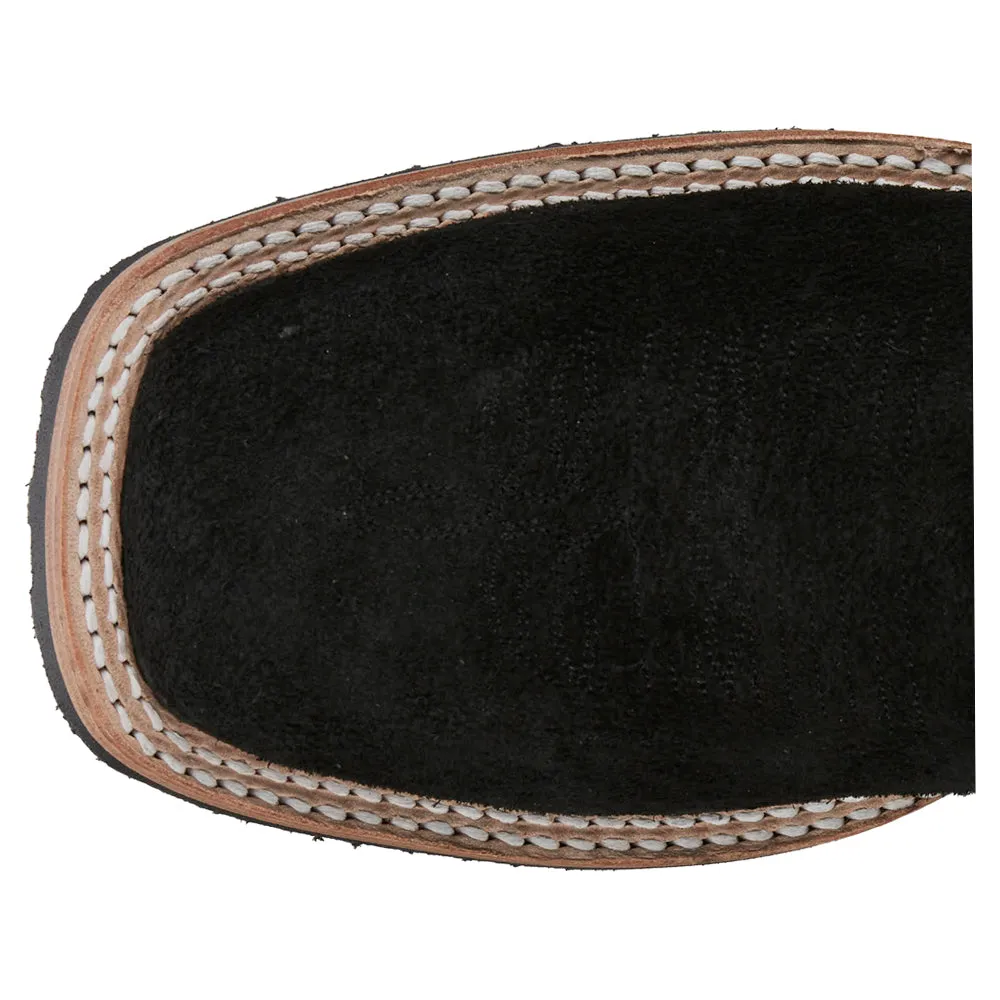 Alamo 11 Inch Roughout Square Toe Cowboy Boots