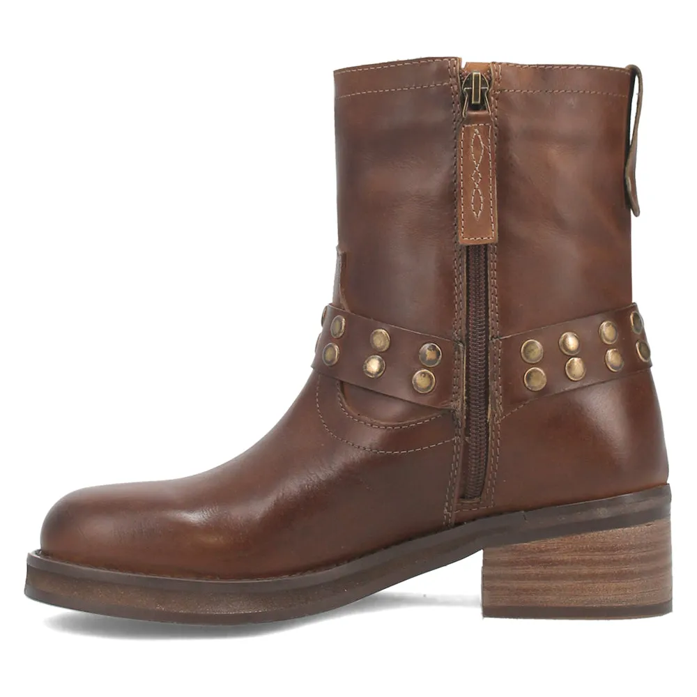 Anarchy Round Toe Zippered Cowboy Motorcycle Boots