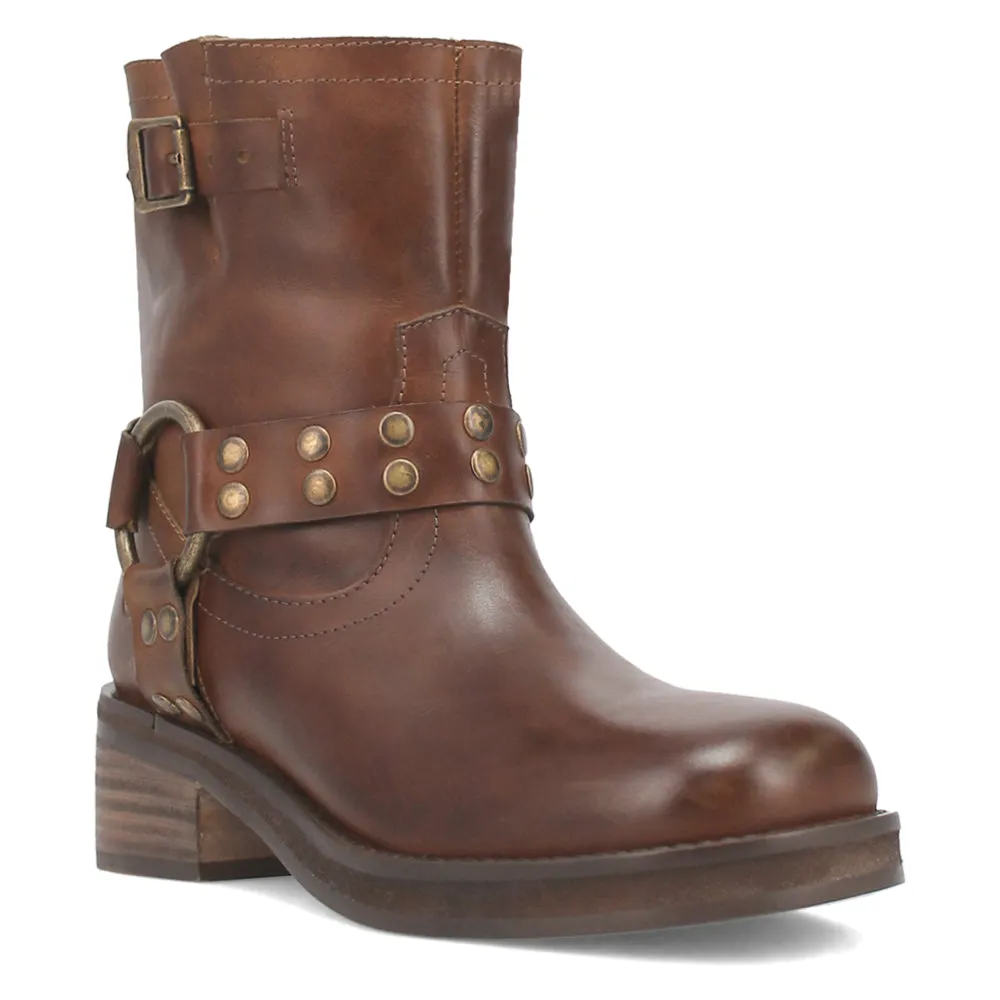 Anarchy Round Toe Zippered Cowboy Motorcycle Boots