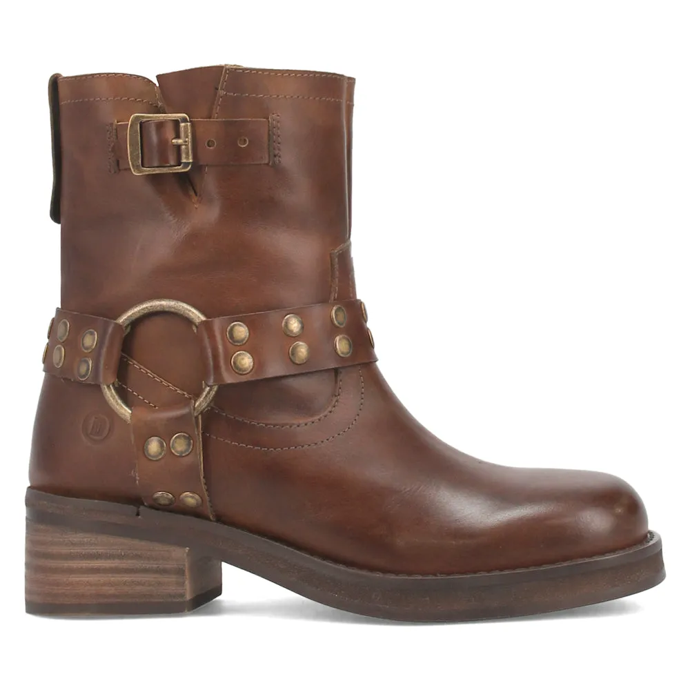 Anarchy Round Toe Zippered Cowboy Motorcycle Boots