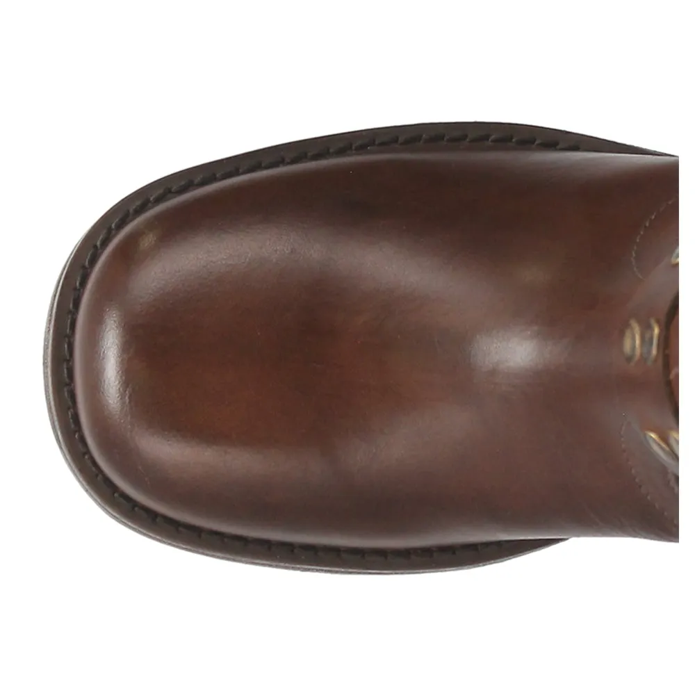 Anarchy Round Toe Zippered Cowboy Motorcycle Boots