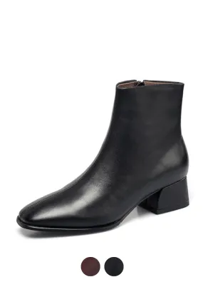 Astor Women's Leather Ankle Black Bootie
