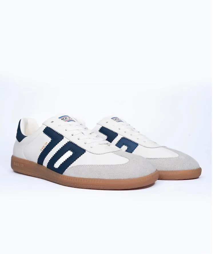 Back 70 - 2505-16 White & Navy Trainer