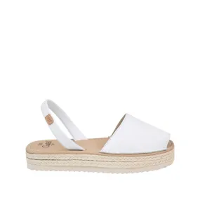Basic Platform Leather Menorcan Espadrille For Women - Doble Yute 2283 2 Ciervo