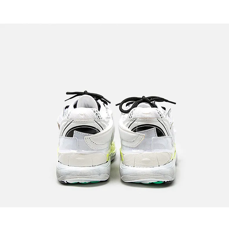 BELLALILY DIRTY WHITE DISSOLVE LEATHER SNEAKER