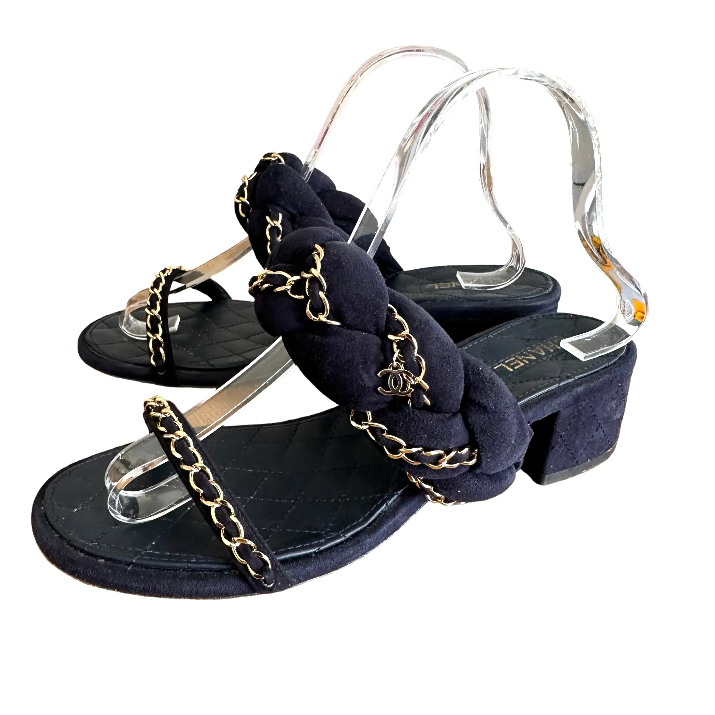 Blue Chained Sandals - 9.5
