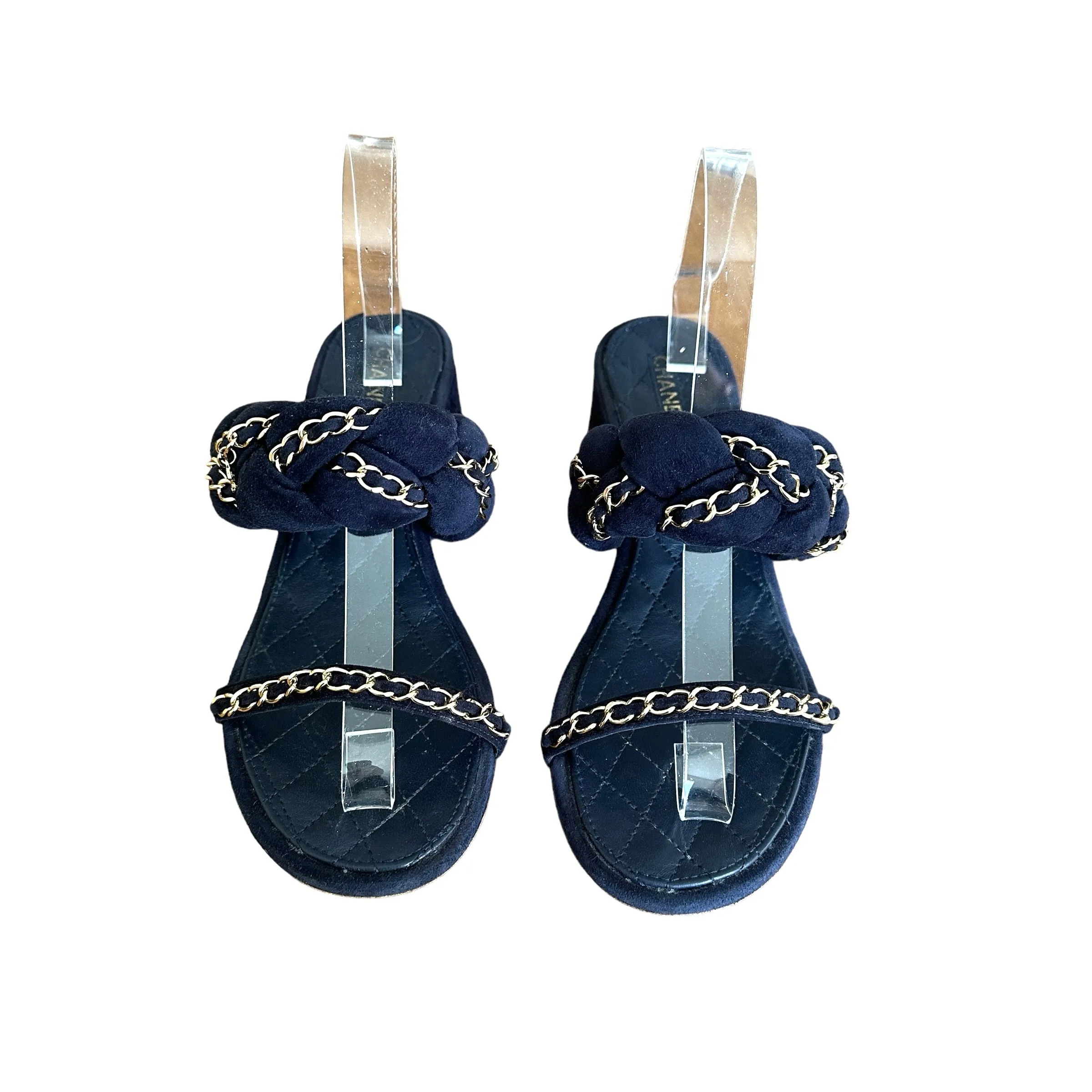 Blue Chained Sandals - 9.5