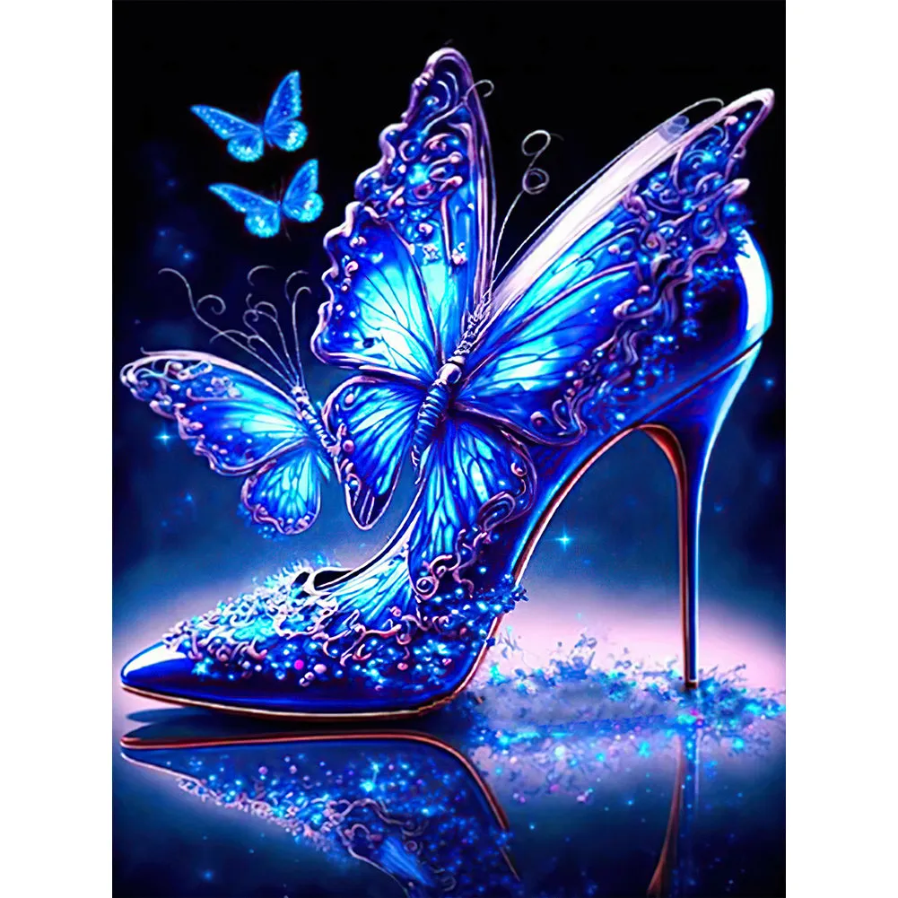 Blue High Heels - Full Round Drill Diamond Painting 30*40CM