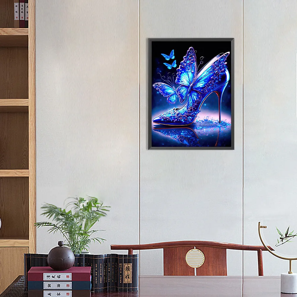 Blue High Heels - Full Round Drill Diamond Painting 30*40CM