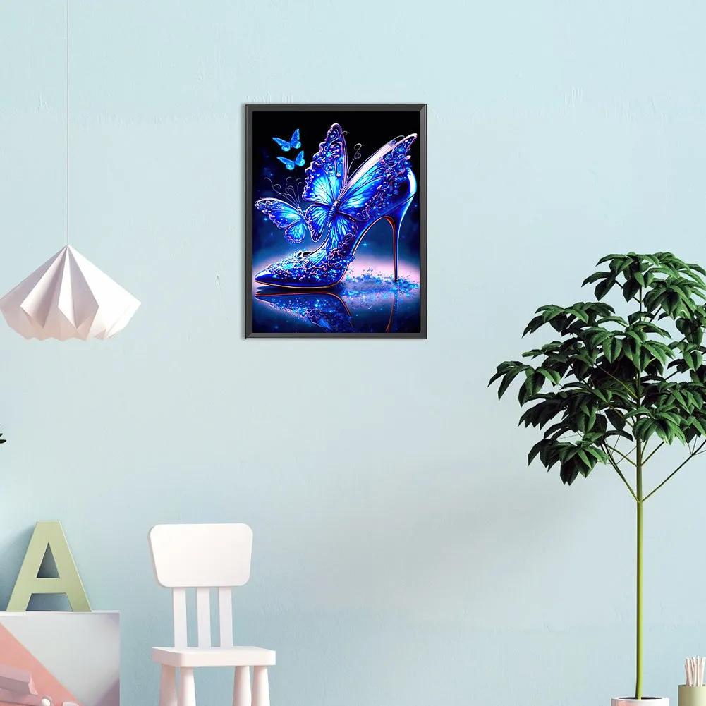 Blue High Heels - Full Round Drill Diamond Painting 30*40CM