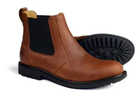 BRECON Mens Brown Chelsea Boots - Havana brown by orca Bay