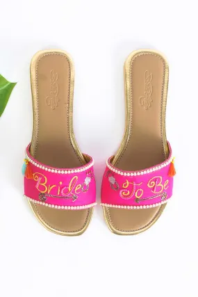 Bride to Be Embroidered Flats