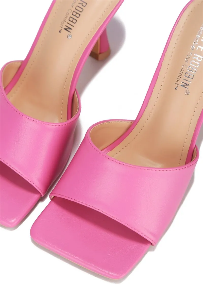 Cape Robbin Town Square Slip on Mule Heels Sandals