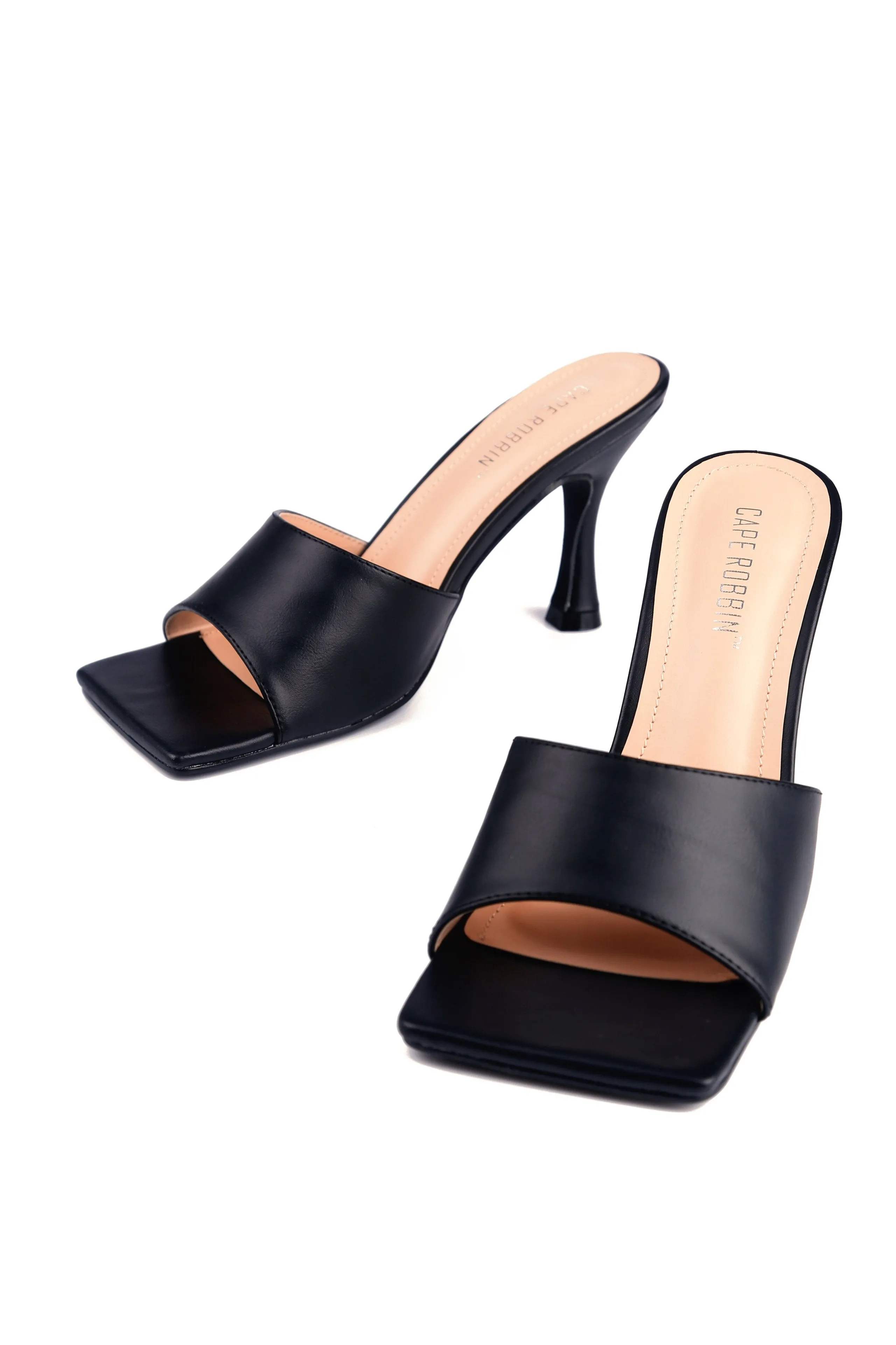 Cape Robbin Town Square Slip on Mule Heels Sandals