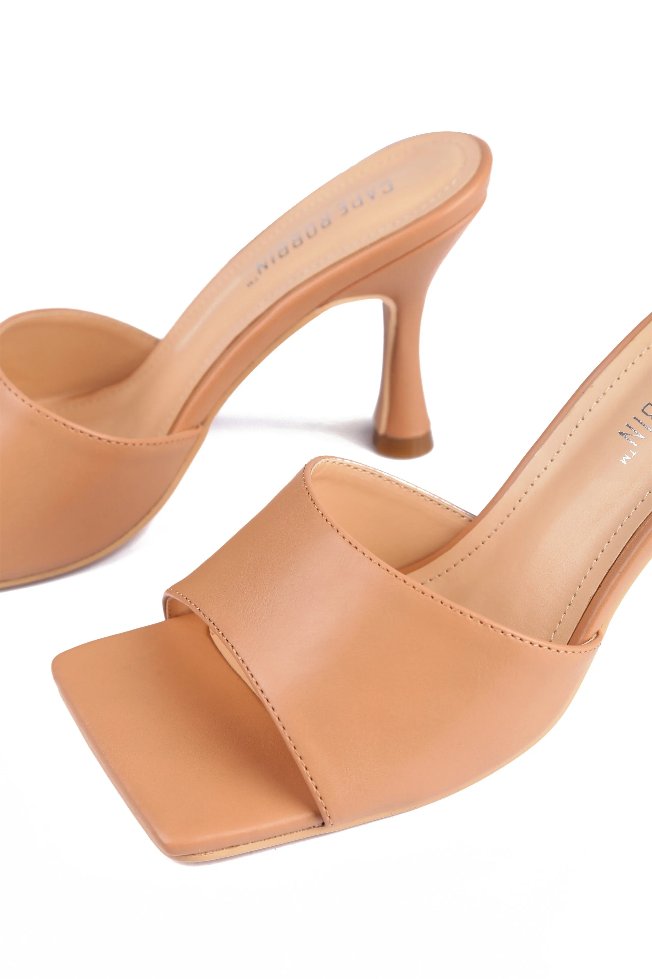 Cape Robbin Town Square Slip on Mule Heels Sandals
