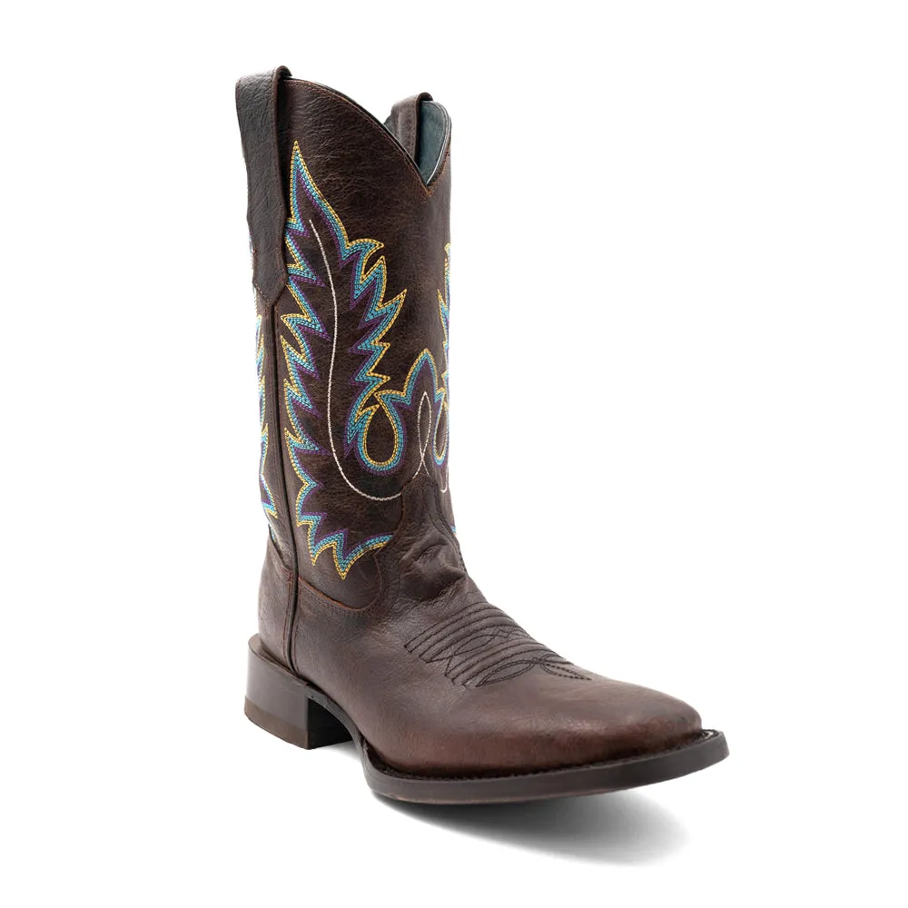 Chase Embroidered Square Toe Cowboy Boots