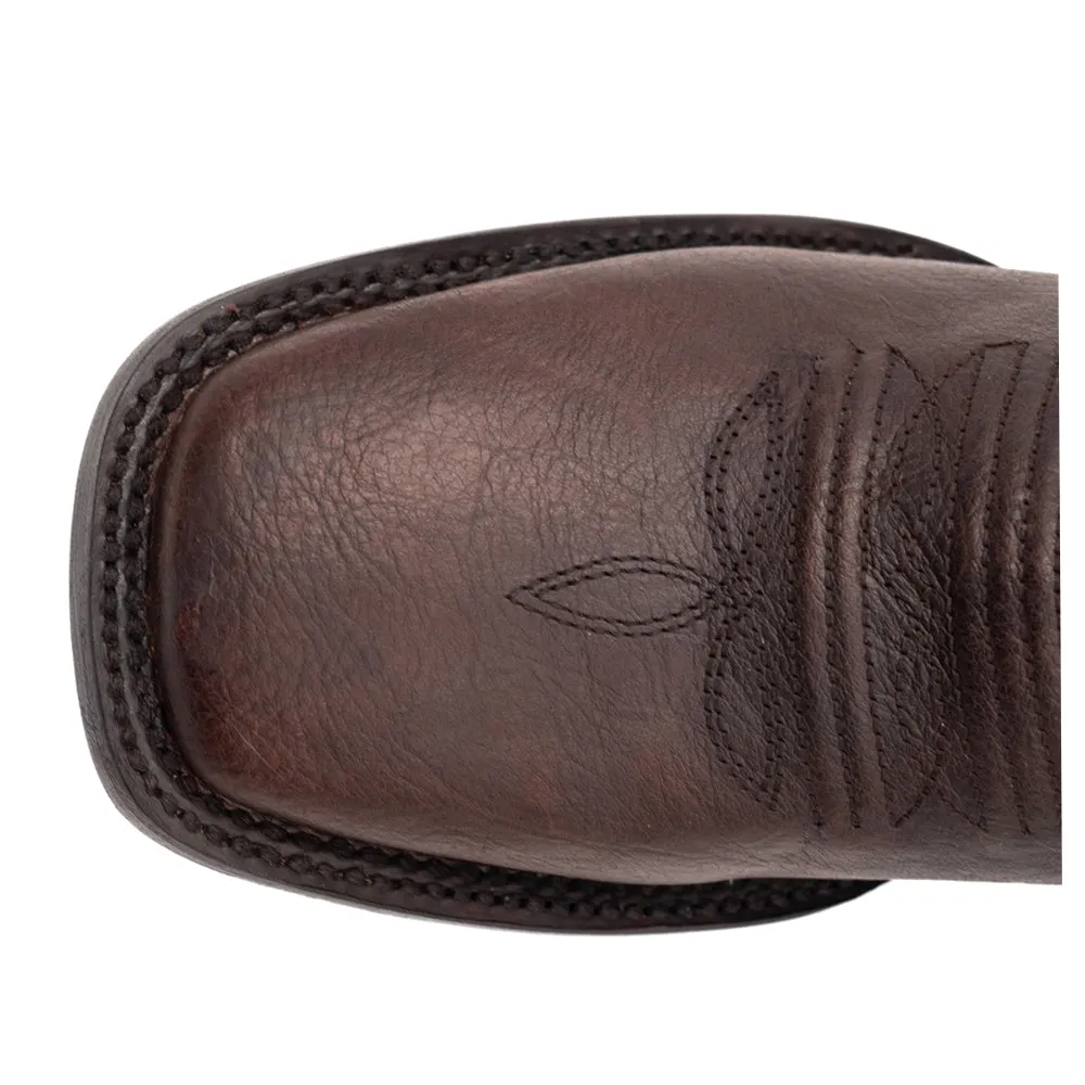 Chase Embroidered Square Toe Cowboy Boots