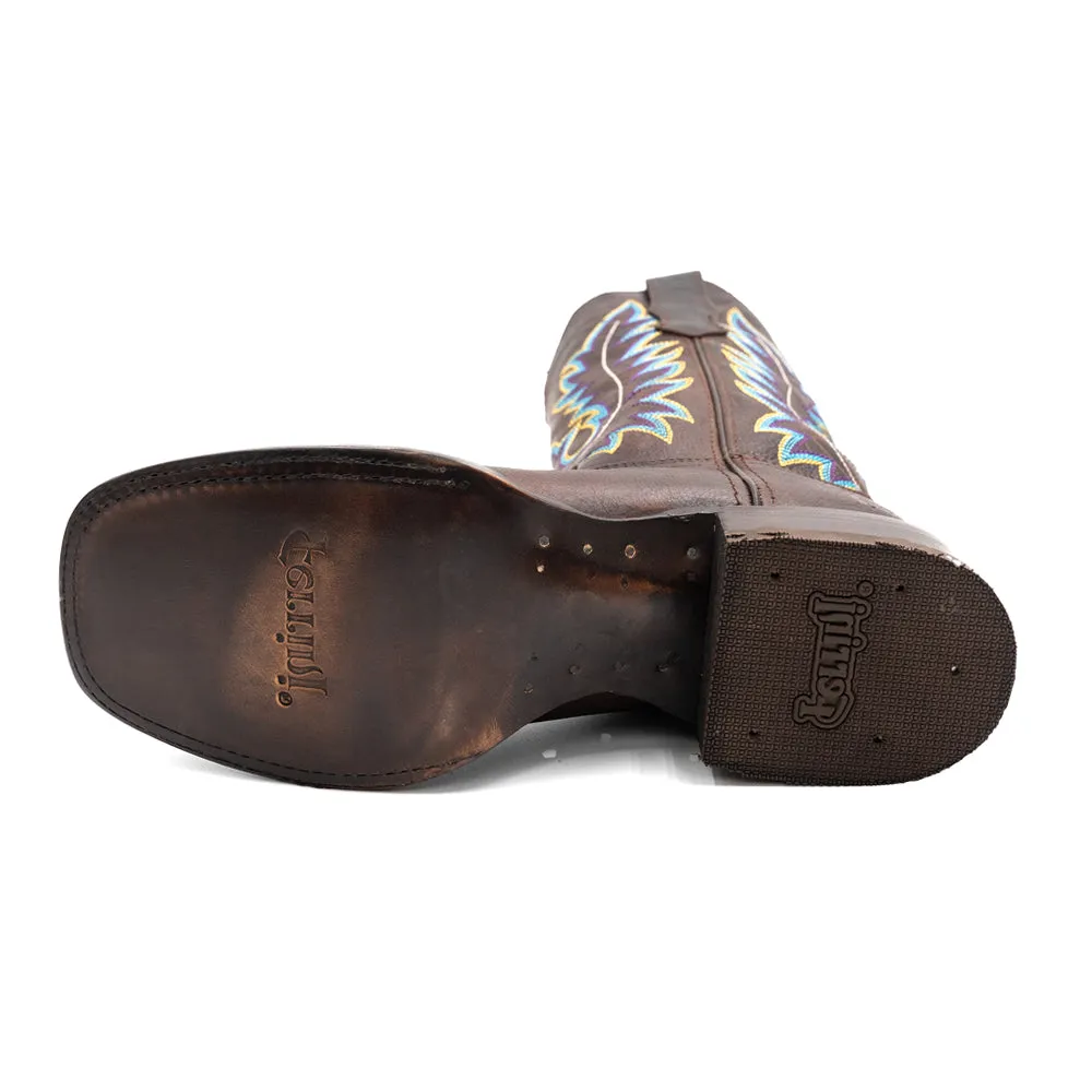 Chase Embroidered Square Toe Cowboy Boots