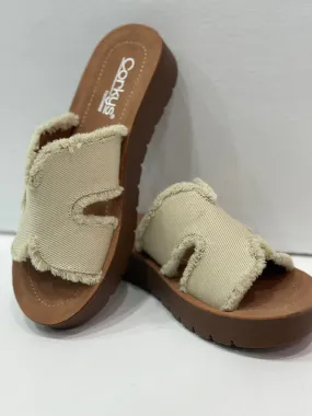 Corky's Hold Please Sandal - Sand Frayed