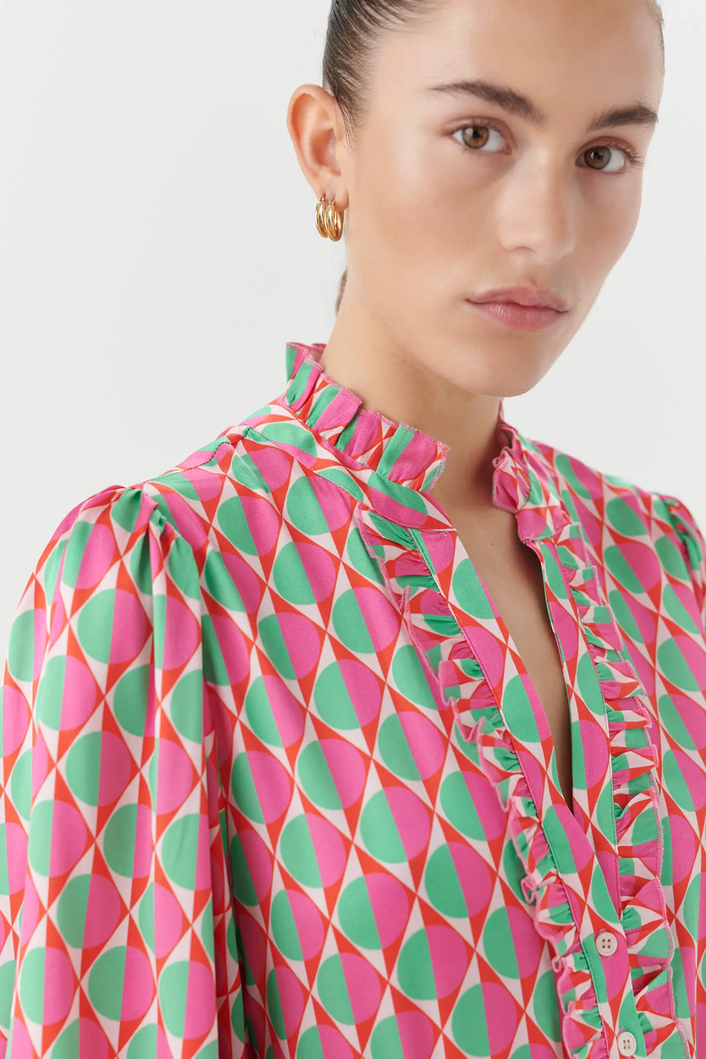 Dea Kudibal Abelone 082-0423 Pink Avignon Chili Midi Dress