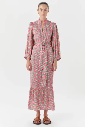 Dea Kudibal Abelone 082-0423 Pink Avignon Chili Midi Dress