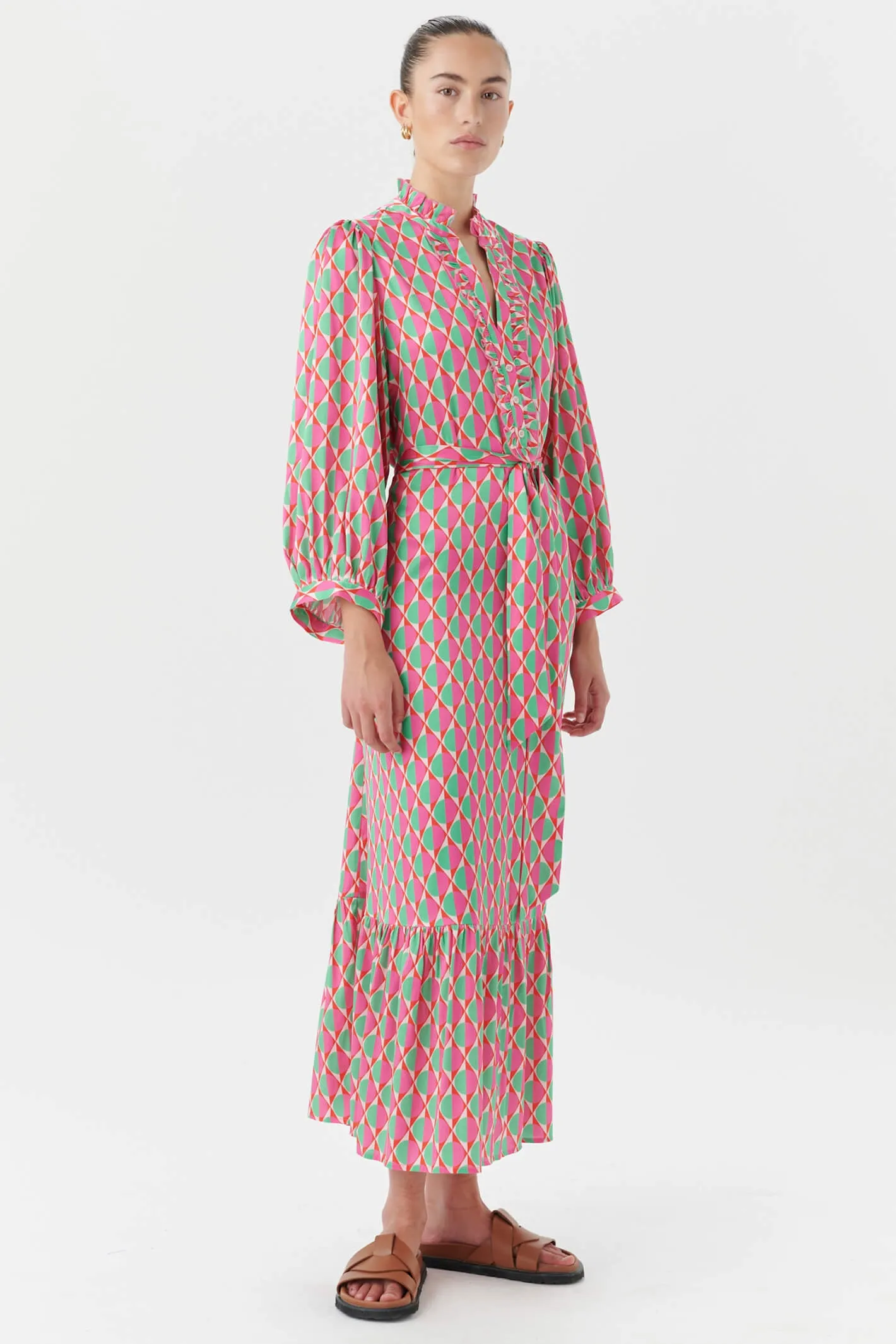 Dea Kudibal Abelone 082-0423 Pink Avignon Chili Midi Dress