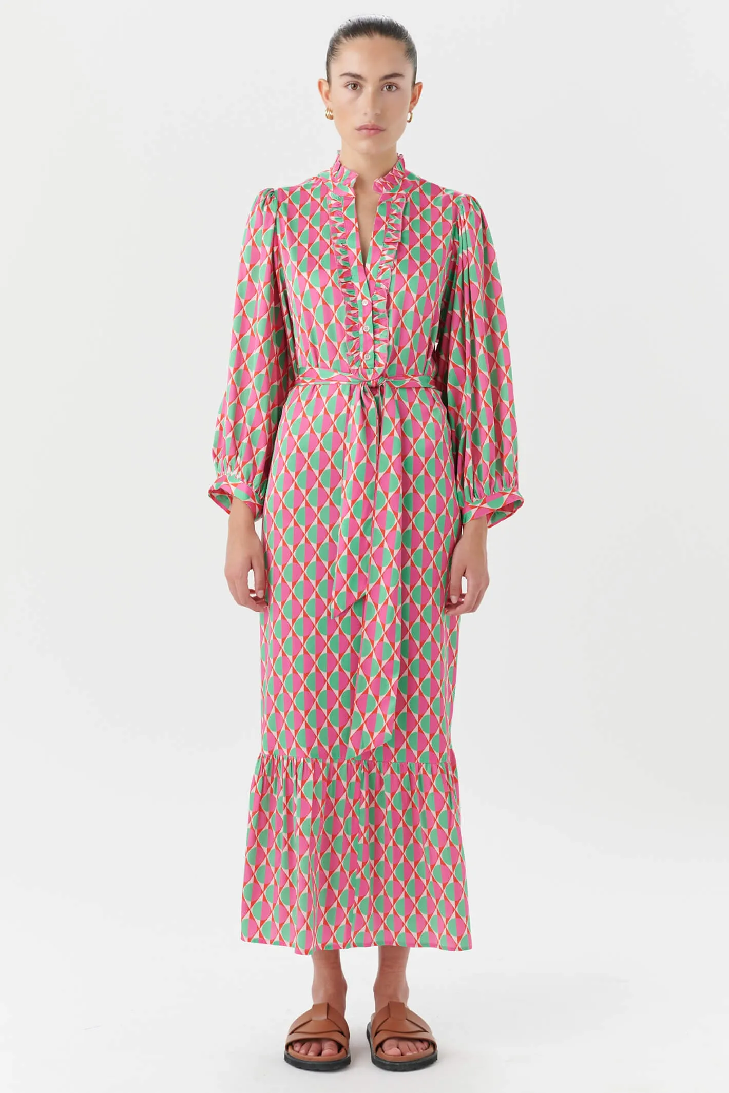 Dea Kudibal Abelone 082-0423 Pink Avignon Chili Midi Dress