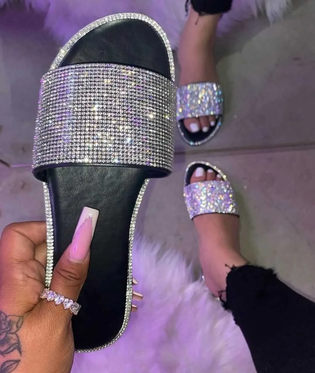 Diamond Embedded Flats