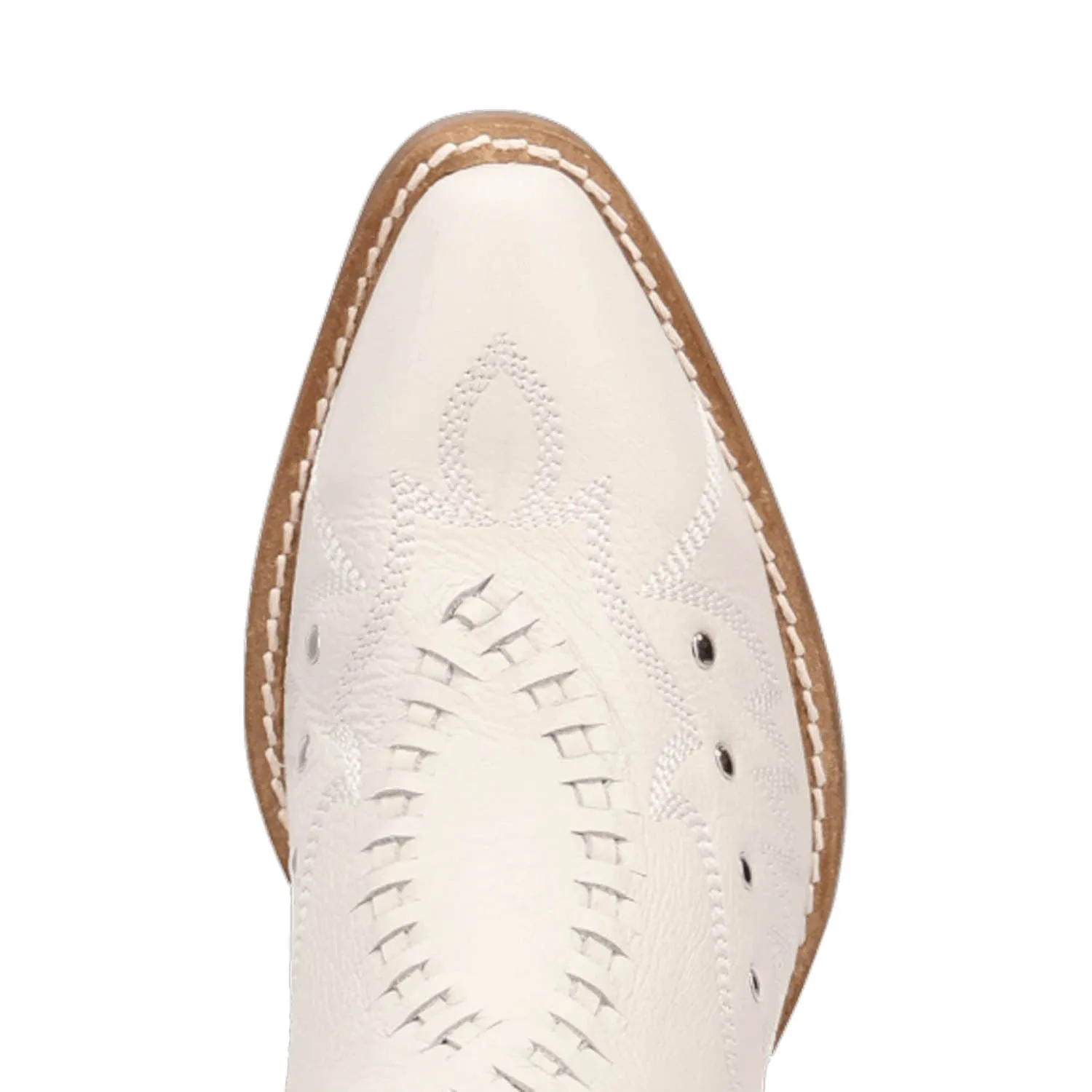 Dingo Womens Preciousie White Leather Cowboy Boots