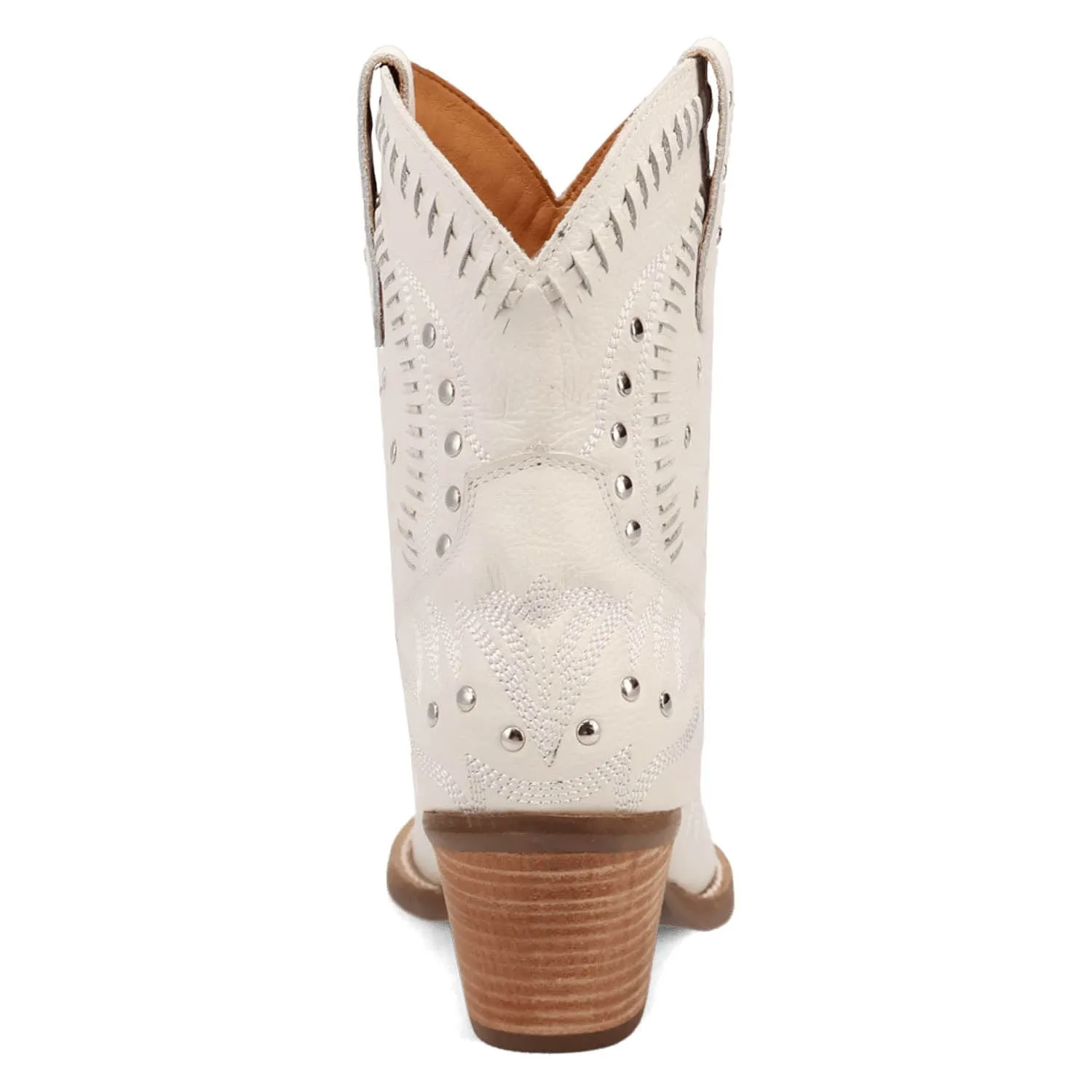 Dingo Womens Preciousie White Leather Cowboy Boots