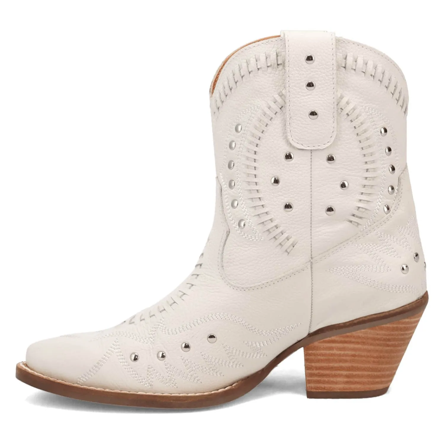Dingo Womens Preciousie White Leather Cowboy Boots