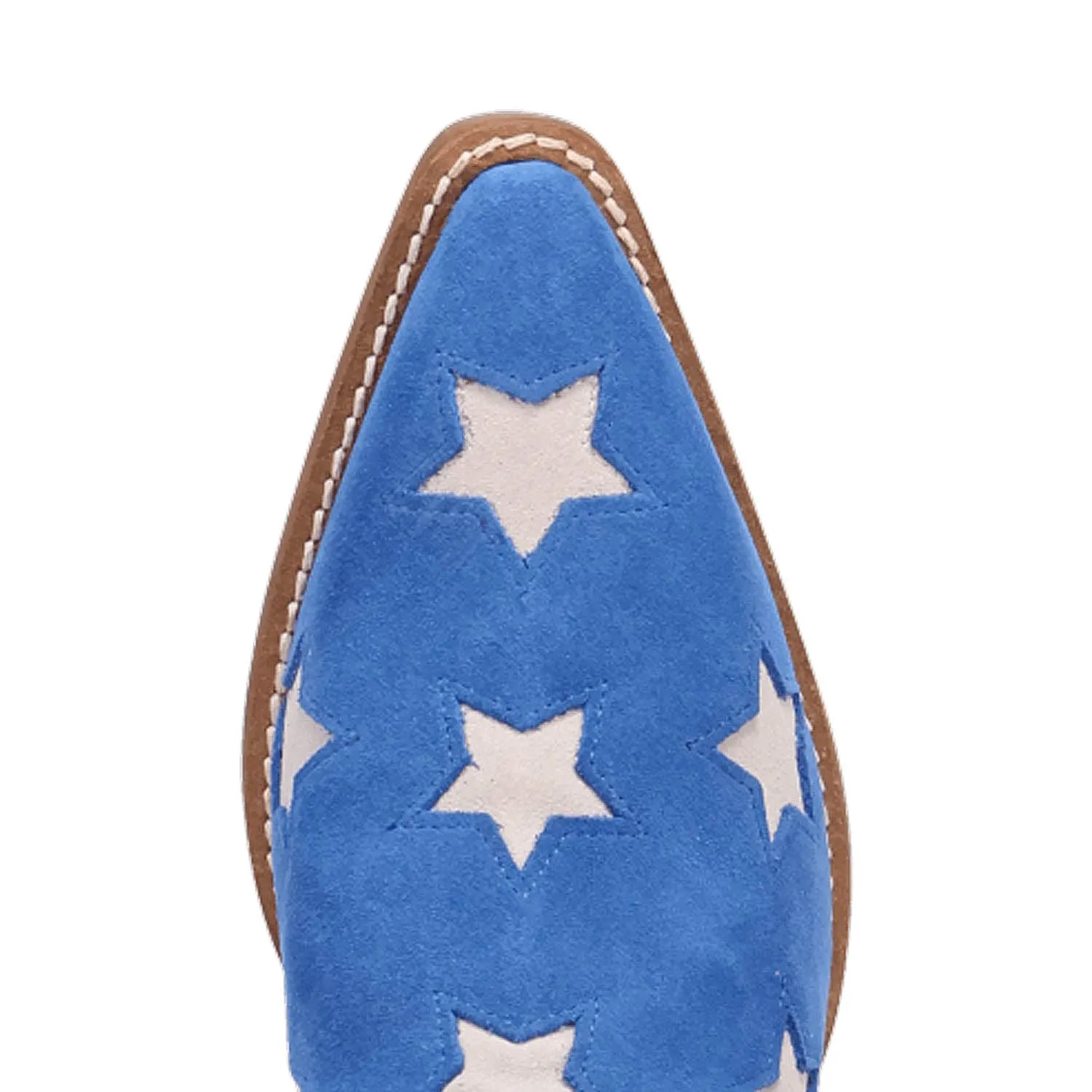 Dingo Womens Super Star Blue Suede Cowboy Boots