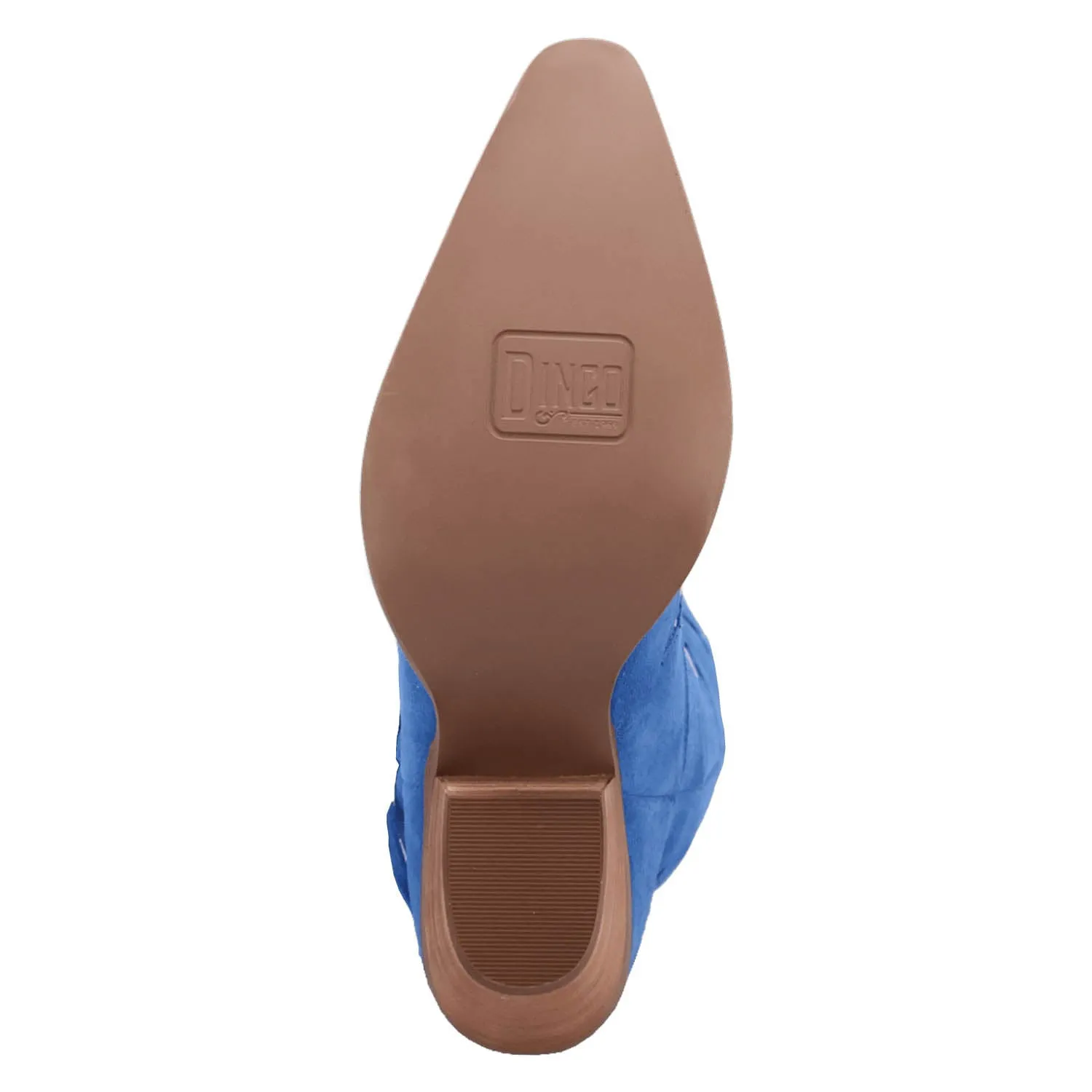 Dingo Womens Super Star Blue Suede Cowboy Boots