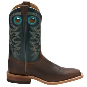 Drennan 11 Inch Embroidered Wide Square Toe Pull On Cowboy Boots