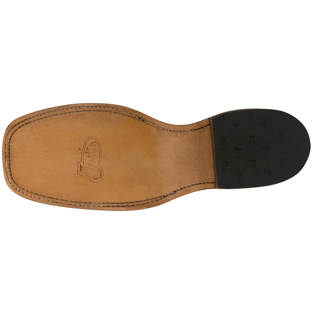 Drennan 11 Inch Embroidered Wide Square Toe Pull On Cowboy Boots