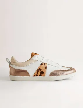 Erin Retro Tennis Trainers-Gold Metallic