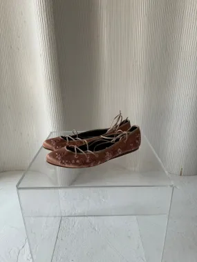 Etro embroidered silk ballet flats