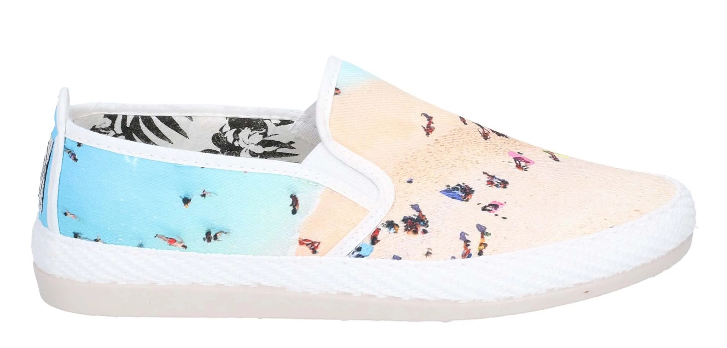 Flossy Pastel Womens Slip On Beach Print Canvas Espadrille Casual Shoe