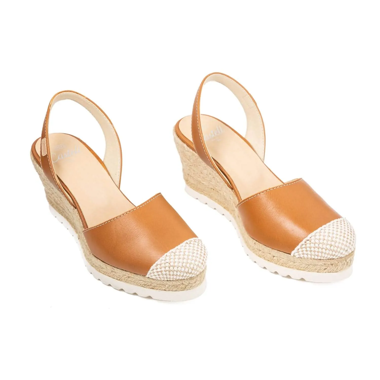 Frida Montada 1924 Ciervo: Closed Toe Leather Menorcan Espadrille