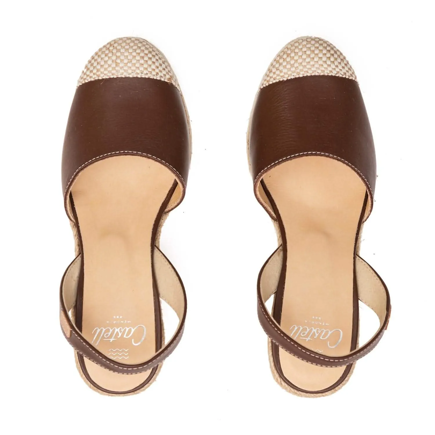 Frida Montada 1924 Ciervo: Closed Toe Leather Menorcan Espadrille