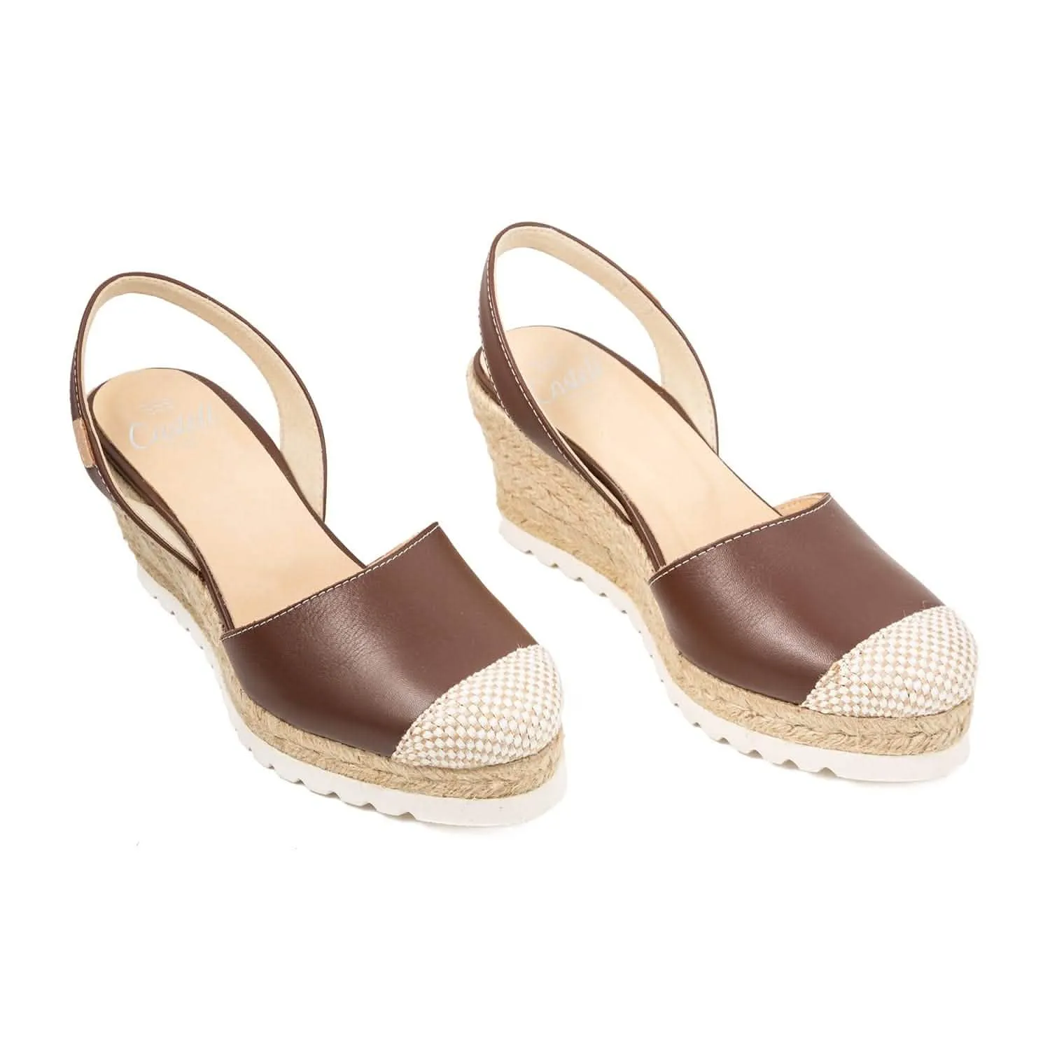 Frida Montada 1924 Ciervo: Closed Toe Leather Menorcan Espadrille