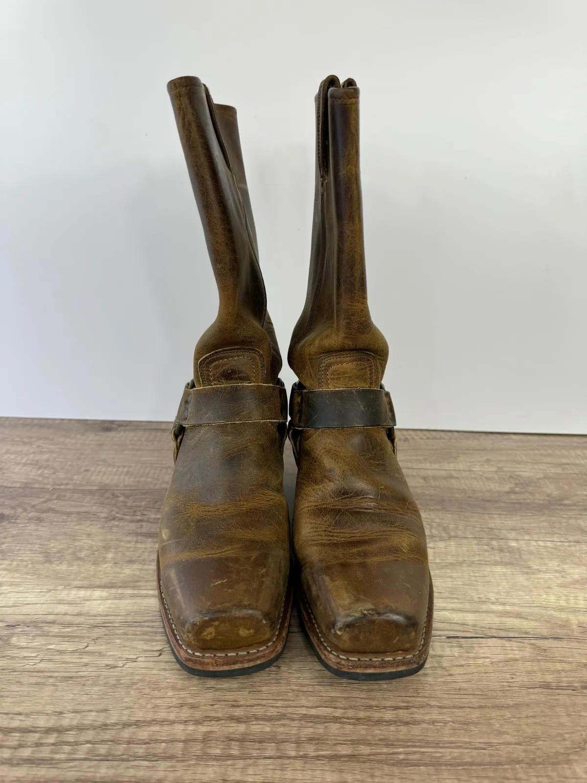 FRYE HARNESS LEATHER MOTO BIKER WESTERN BOOTS