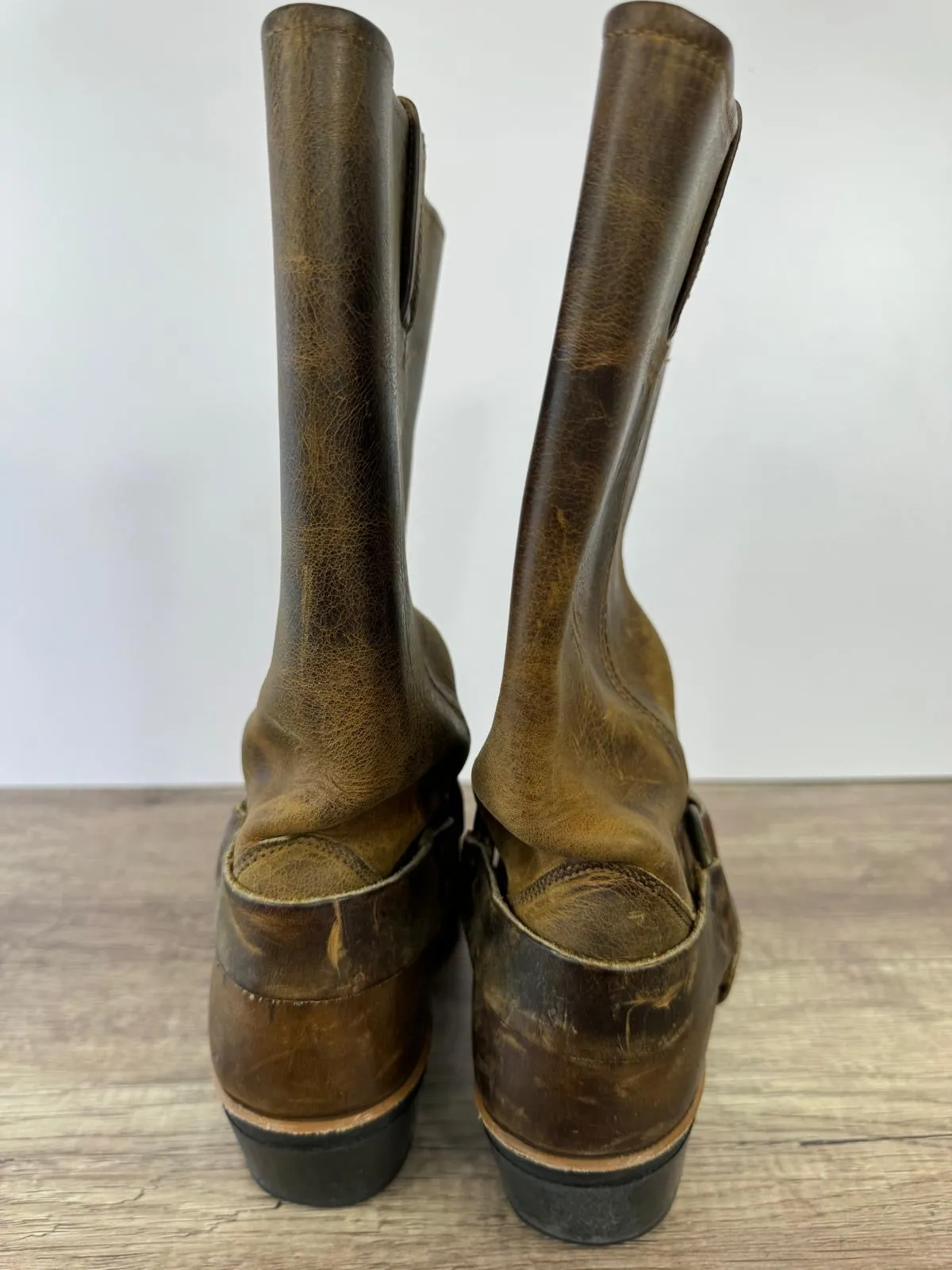 FRYE HARNESS LEATHER MOTO BIKER WESTERN BOOTS
