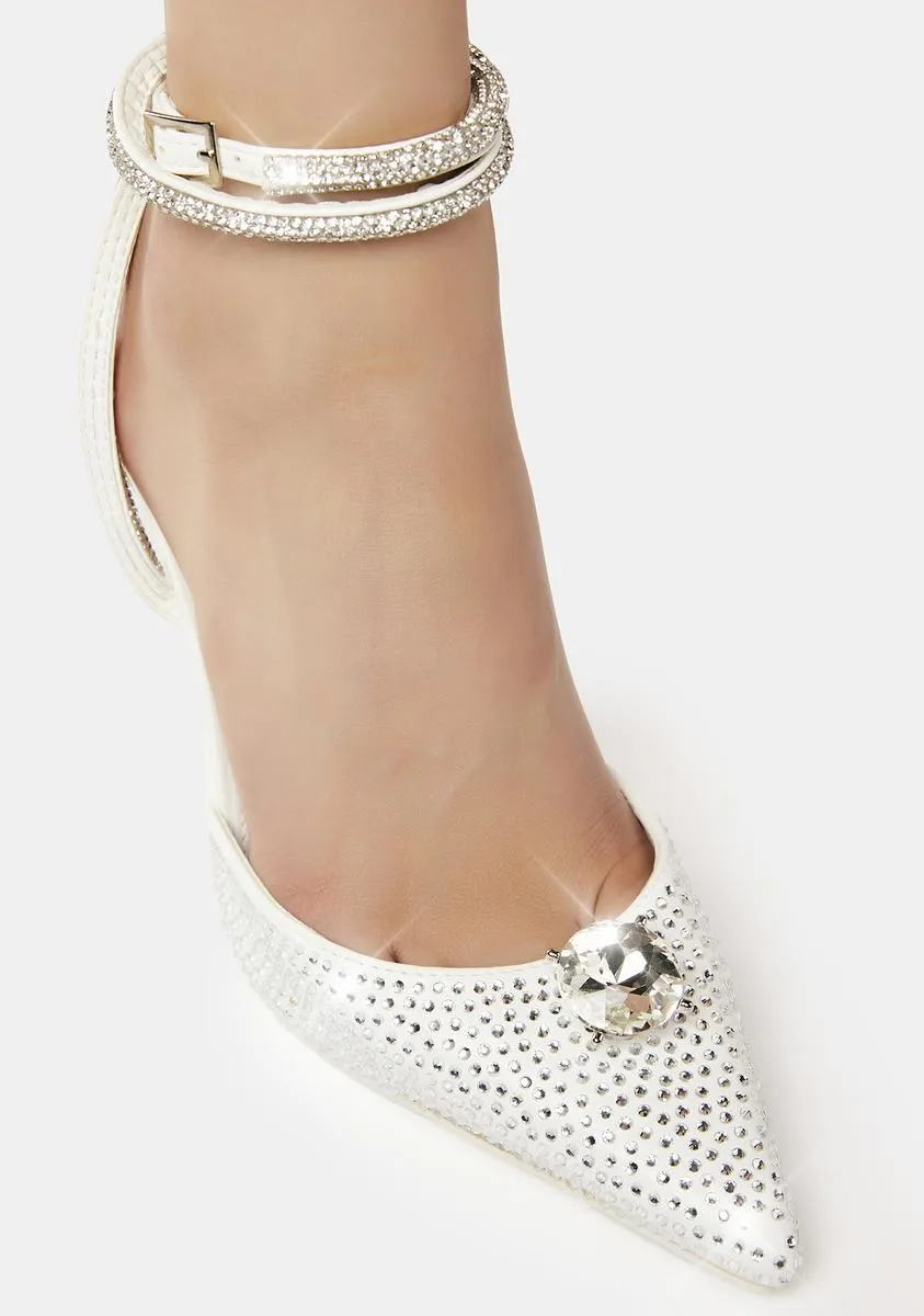 Glisten Diamante Wrap Around Heels