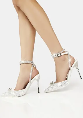 Glisten Diamante Wrap Around Heels